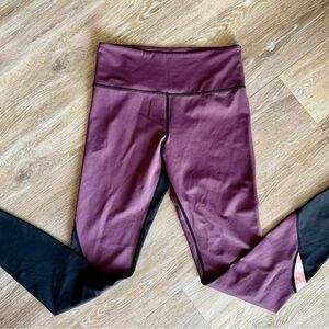 ZYIA Maroon and Black Leggings